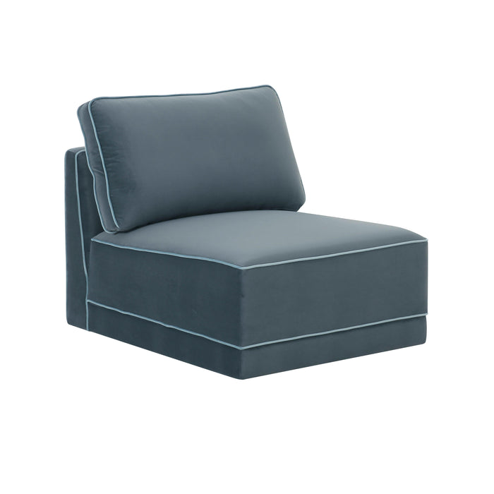 Willow Performance Velvet Modular Armless Chair - Dream Home Furniture & Mattress (Waite Park, MN)