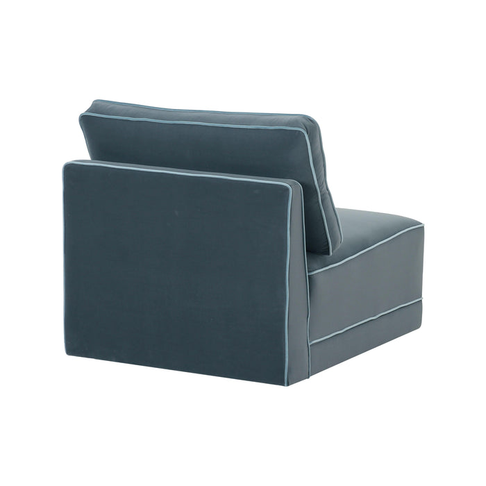 Willow Performance Velvet Modular Armless Chair - Dream Home Furniture & Mattress (Waite Park, MN)
