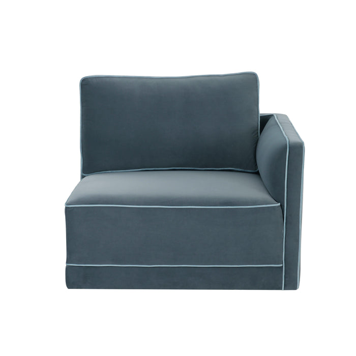 Willow Performance Velvet Modular RAF Corner Chair - Dream Home Furniture & Mattress (Waite Park, MN)
