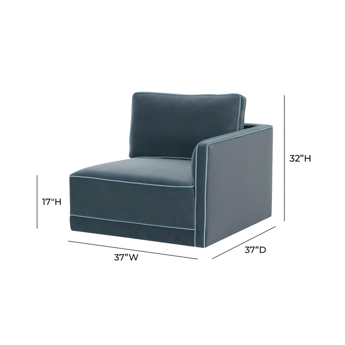 Willow Performance Velvet Modular RAF Corner Chair - Dream Home Furniture & Mattress (Waite Park, MN)