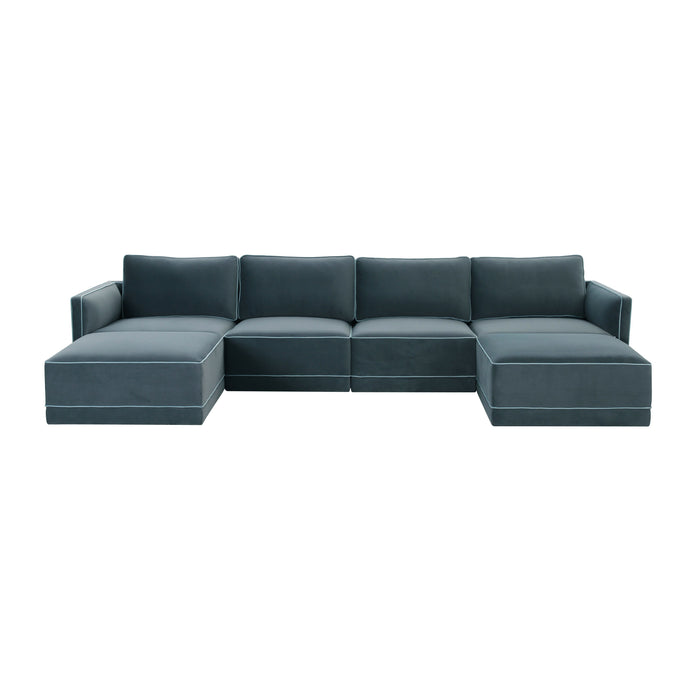 Willow 6-Piece Performance Velvet Modular U Sectional