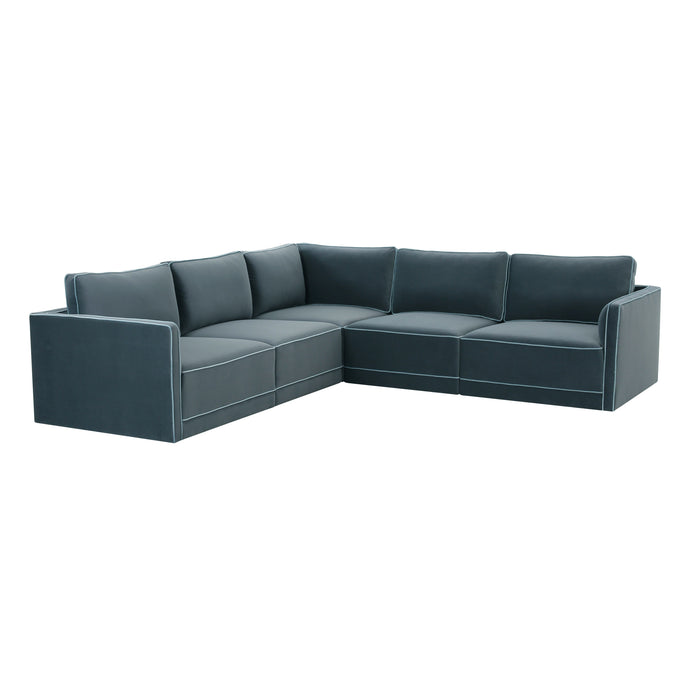 Willow 5-Piece Performance Velvet Modular L Sectional - Dream Home Furniture & Mattress (Waite Park, MN)