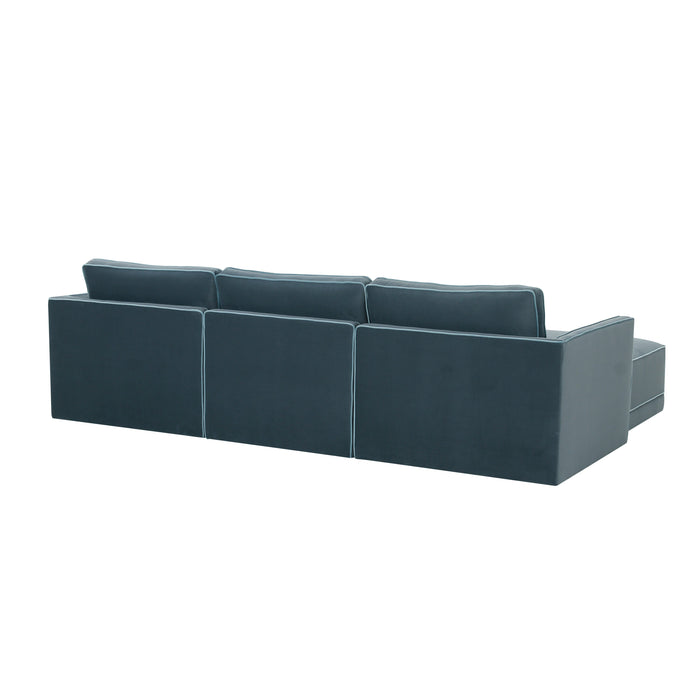 Willow 105" Performance Velvet Modular Sofa - Dream Home Furniture & Mattress (Waite Park, MN)