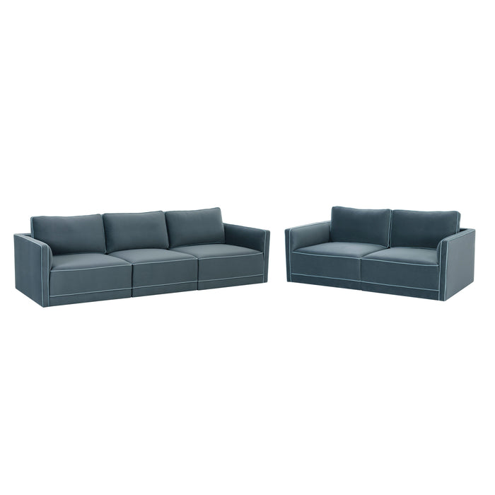 Willow 105" Performance Velvet Modular Sofa - Dream Home Furniture & Mattress (Waite Park, MN)