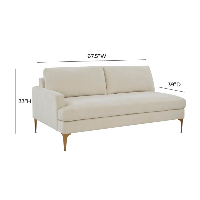 Serena 68" Performance Velvet Modular Loveseat