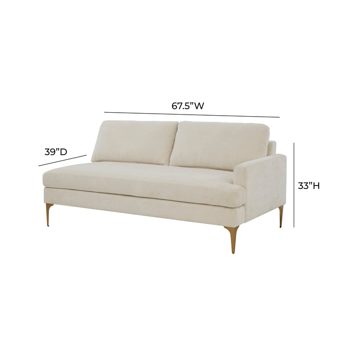 Serena 68" Performance Velvet Modular Loveseat
