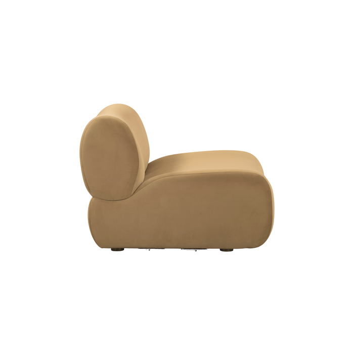 Zenith Latte Brown Performance Velvet Armless Chair - Dream Home Furniture & Mattress (Waite Park, MN)
