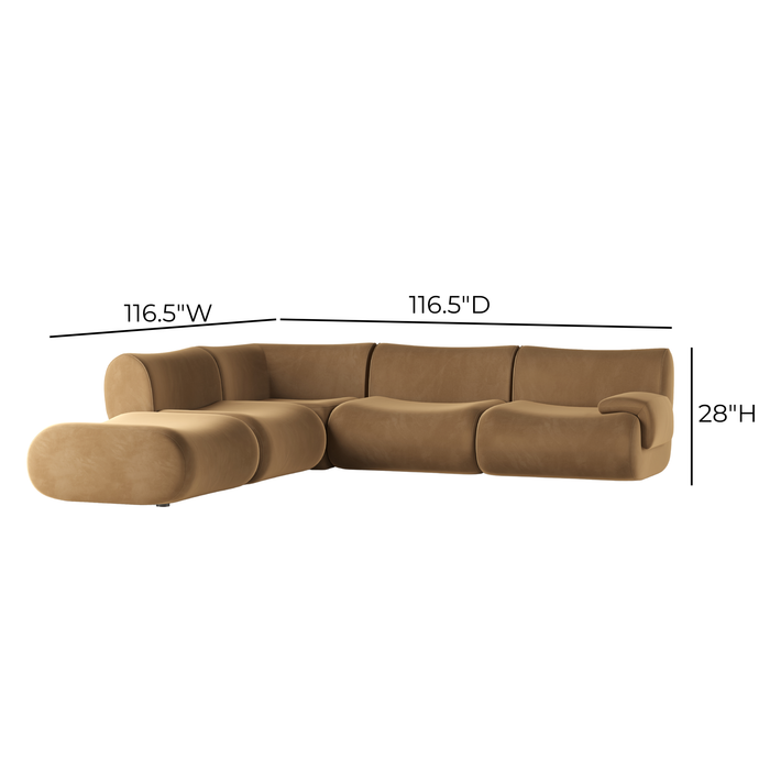 Zenith 5-Piece Performance Velvet Modular Sectional - Dream Home Furniture & Mattress (Waite Park, MN)