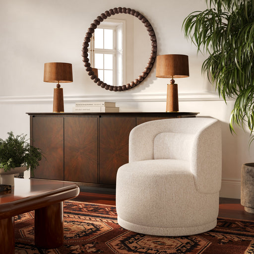 Massa Textured Performance Fabric Swivel Accent Chair - Dream Home Furniture & Mattress (Waite Park, MN)
