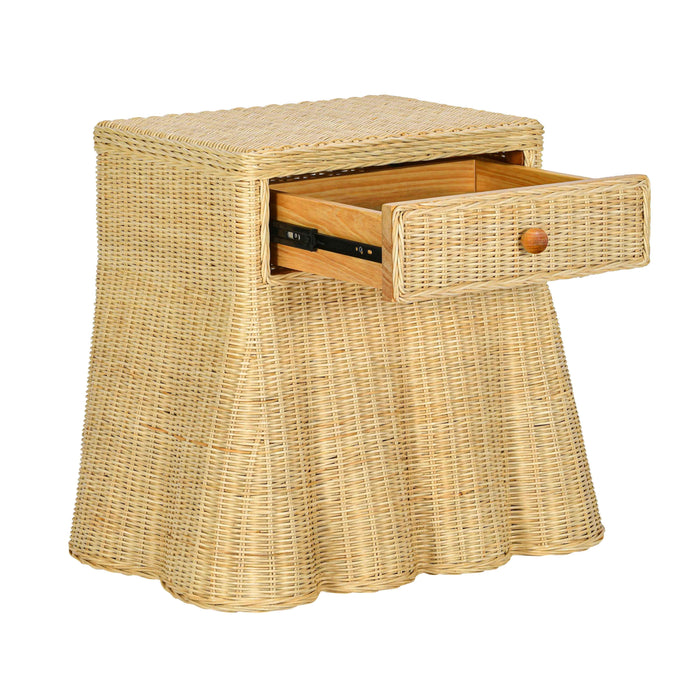 Pentra 25" Natural Rattan Nightstand With Drawer - Dream Home Furniture & Mattress (Waite Park, MN)