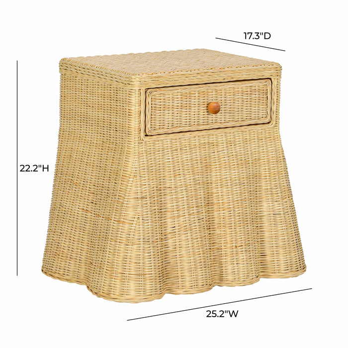 Pentra 25" Natural Rattan Nightstand With Drawer - Dream Home Furniture & Mattress (Waite Park, MN)