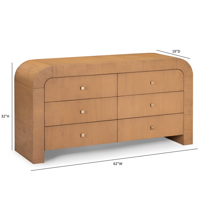 Hump 62" Arched 6-Drawer Dresser - Dream Home Furniture & Mattress (Waite Park, MN)