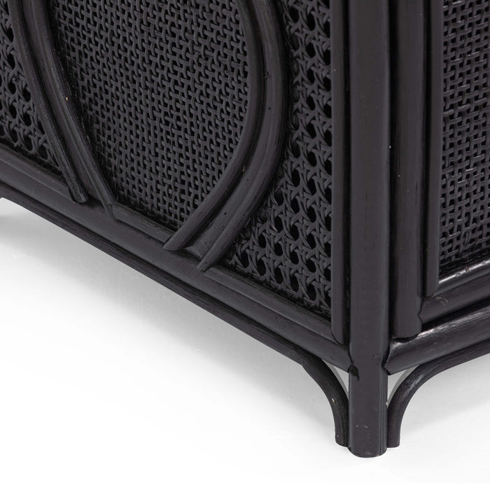 Tina 27" Rattan Nightstand With Storage