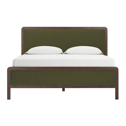 Hella Contract-Grade Velvet and Ash Wood Bed - Dream Home Furniture & Mattress (Waite Park, MN)
