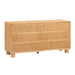 Miles 62" Natural Wood 6-Drawer Dresser - Dream Home Furniture & Mattress (Waite Park, MN)