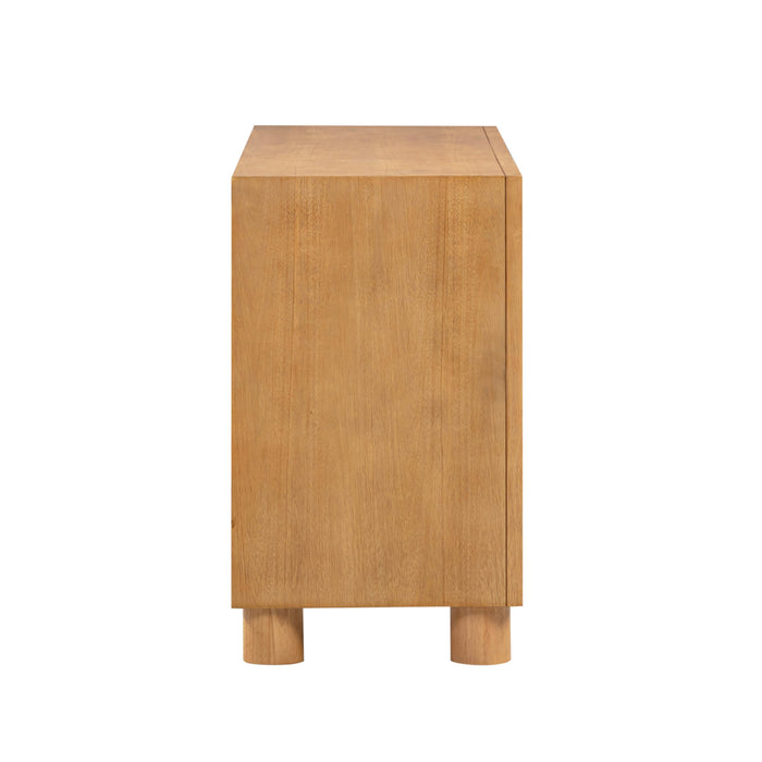 Miles 62" Natural Wood 6-Drawer Dresser - Dream Home Furniture & Mattress (Waite Park, MN)
