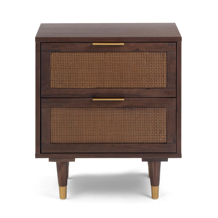 Sierra 22" Cane 2-Drawer Nightstand - Dream Home Furniture & Mattress (Waite Park, MN)