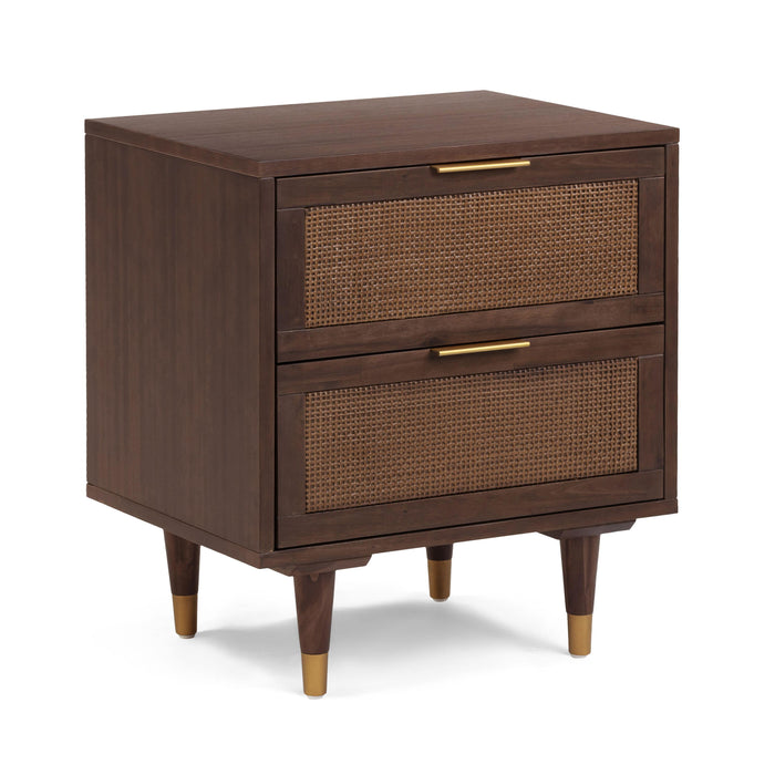 Sierra 22" Cane 2-Drawer Nightstand - Dream Home Furniture & Mattress (Waite Park, MN)