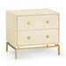 Pesce 25" Faux Shagreen 2-Drawer Nightstand - Dream Home Furniture & Mattress (Waite Park, MN)