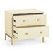 Pesce 25" Faux Shagreen 2-Drawer Nightstand - Dream Home Furniture & Mattress (Waite Park, MN)