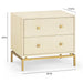 Pesce 25" Faux Shagreen 2-Drawer Nightstand - Dream Home Furniture & Mattress (Waite Park, MN)