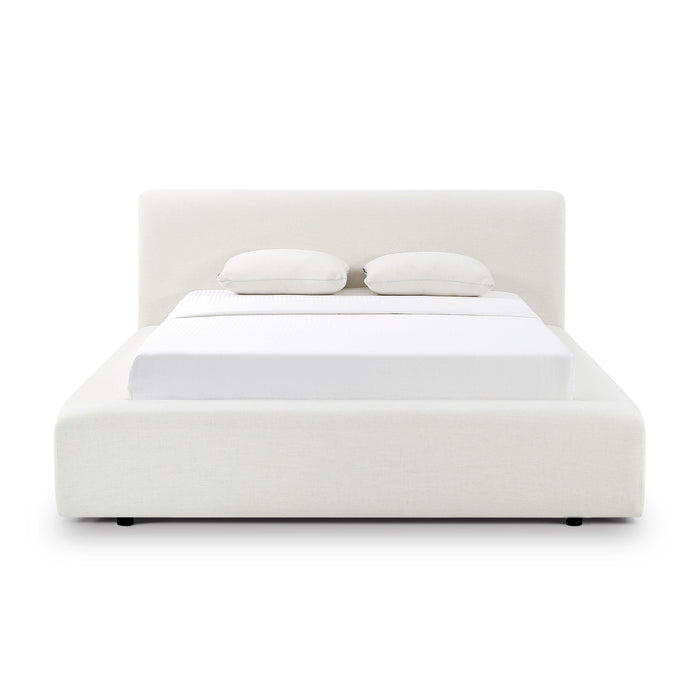 Meena Cream Upcycled Performance Linen Storage Bed
