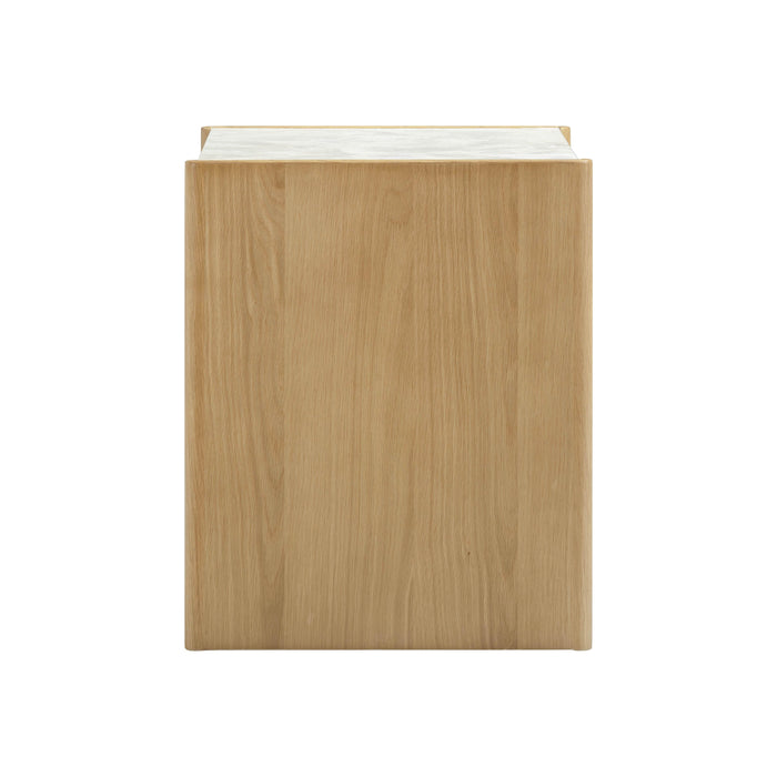 Paige 26" Natural Oak 2-Drawer Nightstand