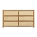 Paige 56" Natural Oak 6-Drawer Dresser - Dream Home Furniture & Mattress (Waite Park, MN)
