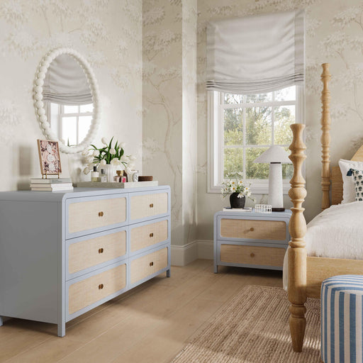 Patty 62" Rattan 6 Drawer Dresser - Dream Home Furniture & Mattress (Waite Park, MN)