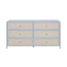 Patty 62" Rattan 6 Drawer Dresser - Dream Home Furniture & Mattress (Waite Park, MN)