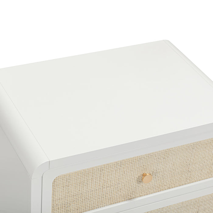 Patty 28" Rattan 2 Drawer Nightstand