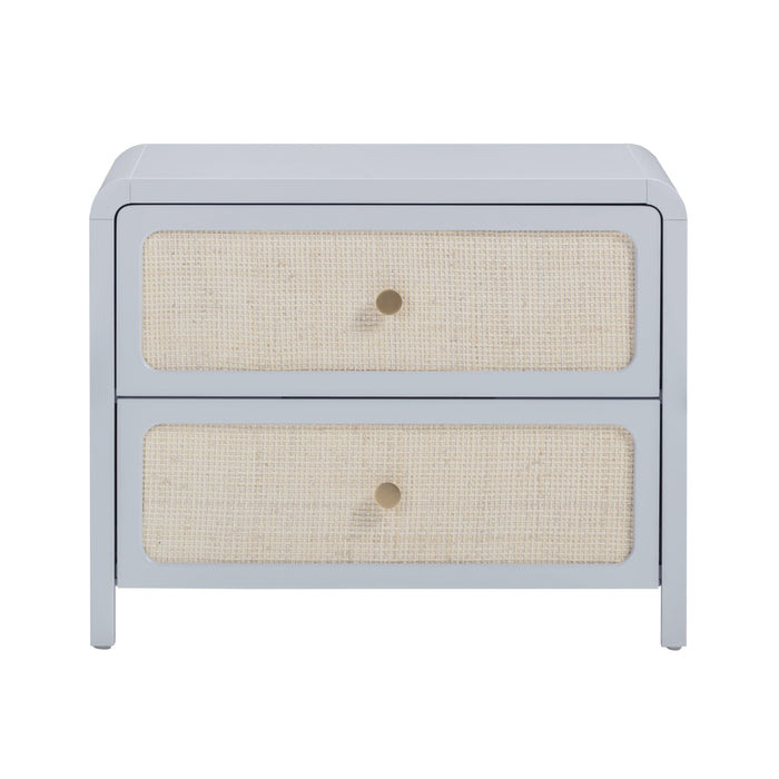 Patty 28" Rattan 2 Drawer Nightstand