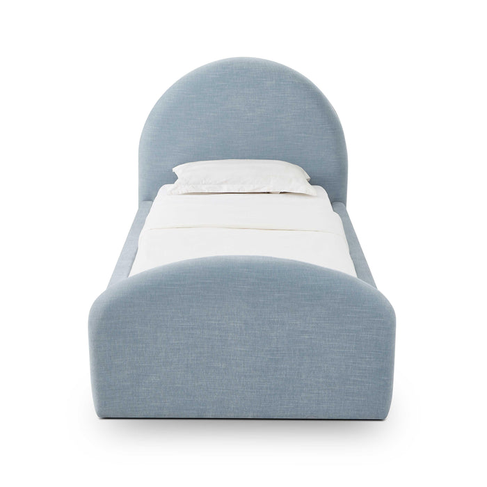 Moon Chambray Blue Performance Chenille Twin Trundle Bed - Dream Home Furniture & Mattress (Waite Park, MN)