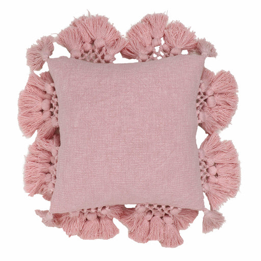 Stone 21" Washed Cotton Tasseled Square Throw Pillow Cover - Dream Home Furniture & Mattress (Waite Park, MN)