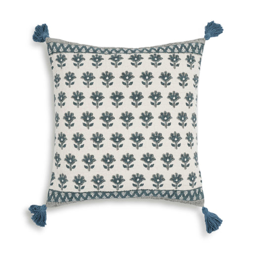 Blossom 20" Printed Cotton Tassel Throw Pillow Cover - Dream Home Furniture & Mattress (Waite Park, MN)