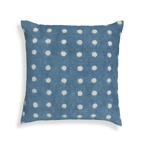 Indigo Dots 20" Cotton Square Throw Pillow Cover - Dream Home Furniture & Mattress (Waite Park, MN)