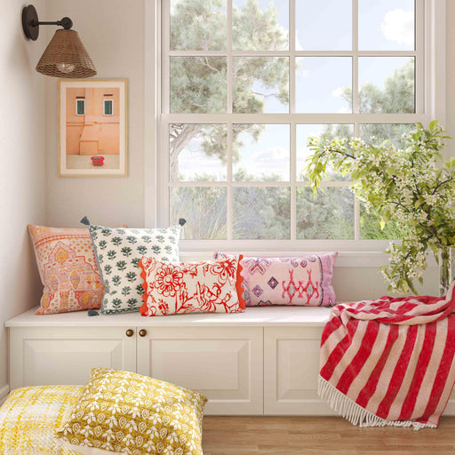Portia 20"X12" Embroidered Cotton Flex Throw Pillow Cover - Dream Home Furniture & Mattress (Waite Park, MN)