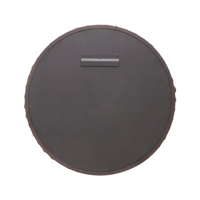 Baria 30" Wooden Round Wall Mirror