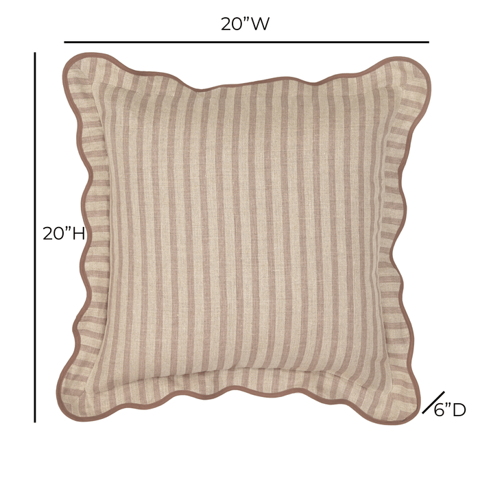 Striped 20" Linen Throw Pillow