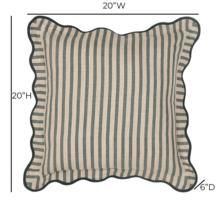 Striped 20" Linen Throw Pillow