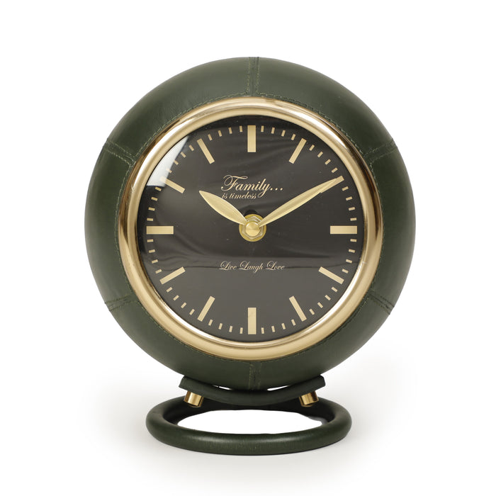 Draper Dark Green Contract-Grade Standing Accent Clock