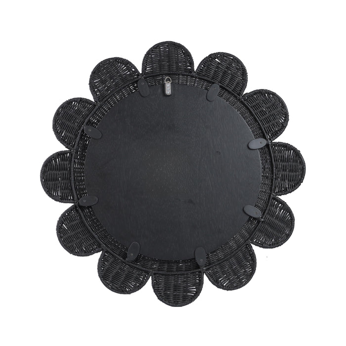 Coralie 33.4" Rattan Round Wall Mirror