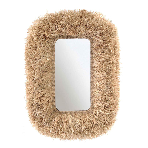 Palm 29.6"x43.4" Natural Sisal Rectangular Wall Mirror - Dream Home Furniture & Mattress (Waite Park, MN)