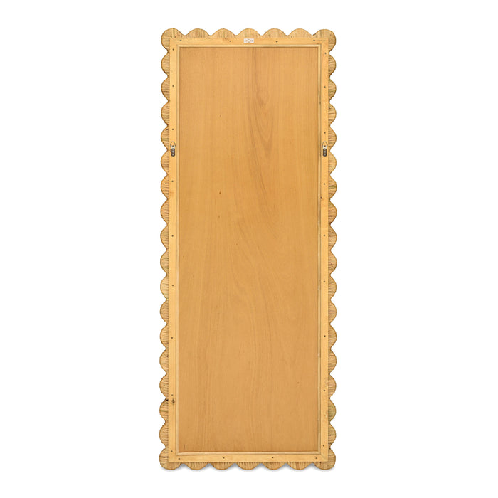 Bama 29.1" x 75" Long Natural Rattan Wall Mirror