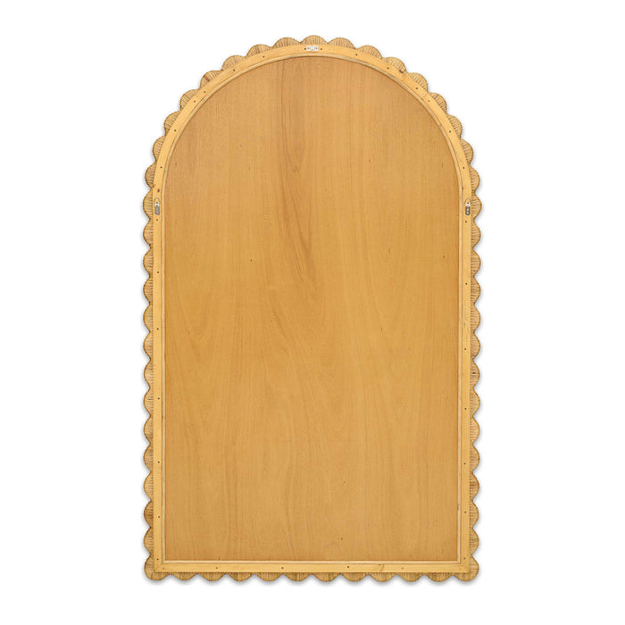 Bama 48" x 79" Jumbo Natural Rattan Arched Wall Mirror