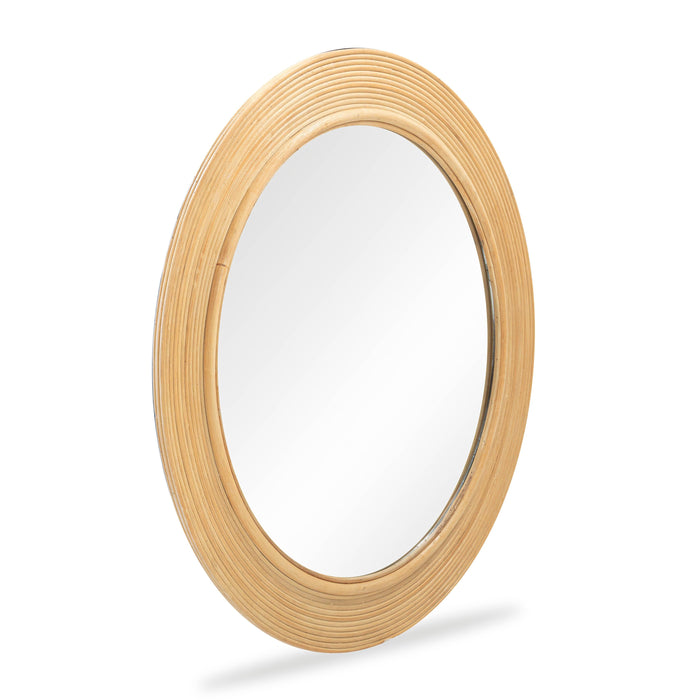 Tanya 43.5" Rattan Round Wall Mirror - Dream Home Furniture & Mattress (Waite Park, MN)