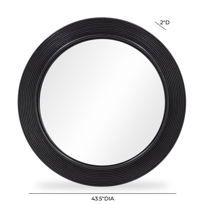 Tanya 43.5" Rattan Round Wall Mirror - Dream Home Furniture & Mattress (Waite Park, MN)