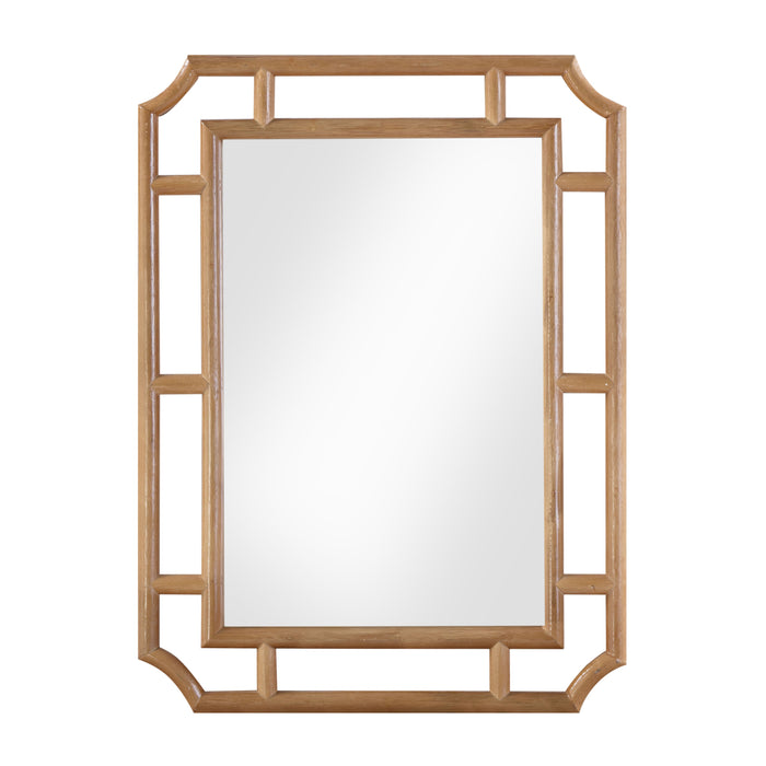 Cienna 24"x32" Natural Rattan Wall Mirror