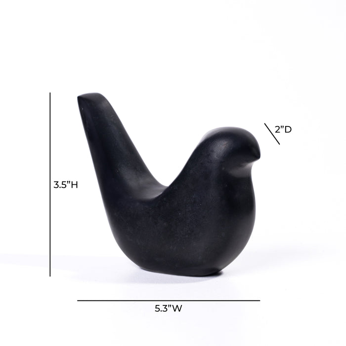 Black Marble Bird Statue