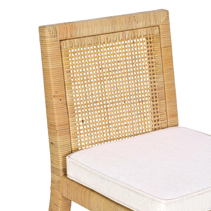 Amara Cream Contract-Grade Linen Dining Chair - Dream Home Furniture & Mattress (Waite Park, MN)